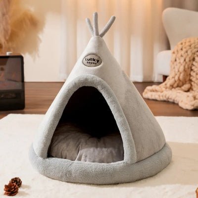 niche chien yourte grise