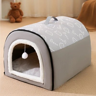niche interieur chien grise