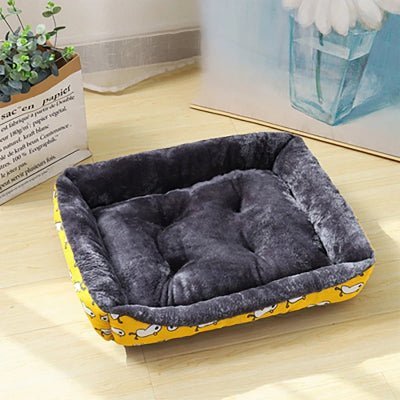 panier pour chien funky jaune motifs oiseaux