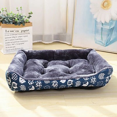 bleu marin panier pour chien funky