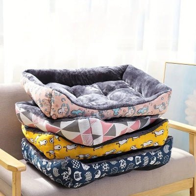 variantes panier pour chien funky bleu jaune rose