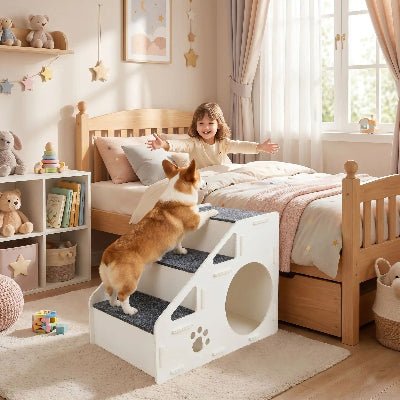 Petit escabeau pour chien lit enfant