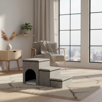 Petit escalier pour chien Multifonction gris