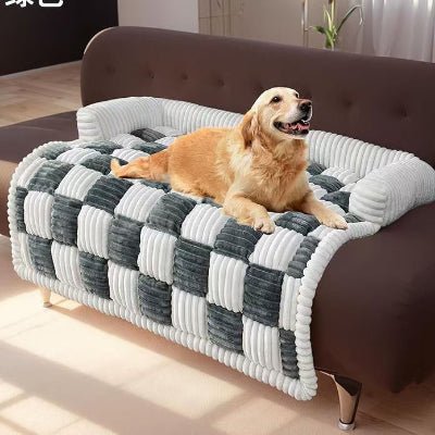 Protection canapé chien gris