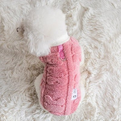 bichon pull chien mignon rose