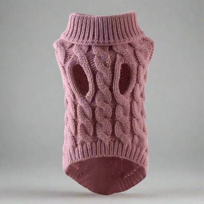 pull chien warmknitt laine rose