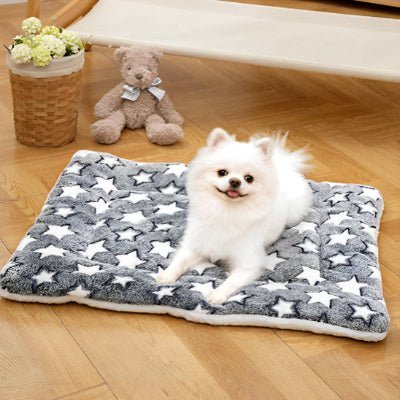 tapis pour chien polaire etoile gris