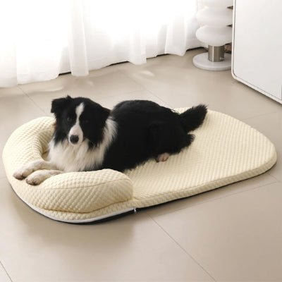 tapis rafraichissant chien icedsilk beige