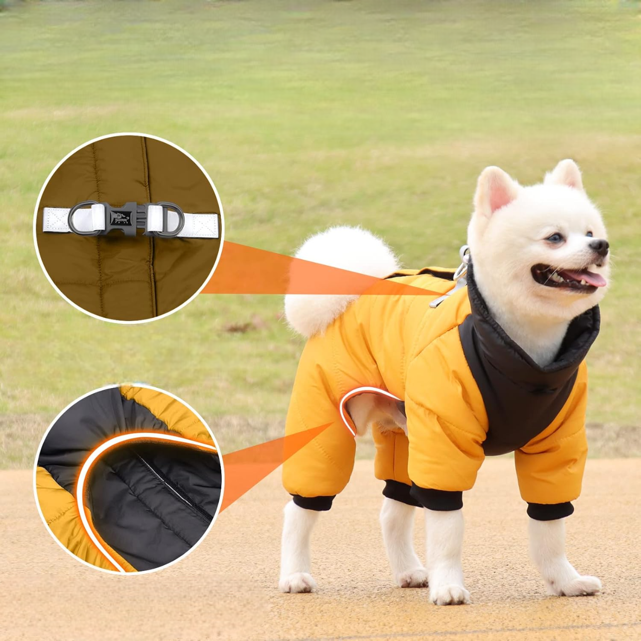 Doudoune pour Chien - WarmJacketDog™ - Jaune